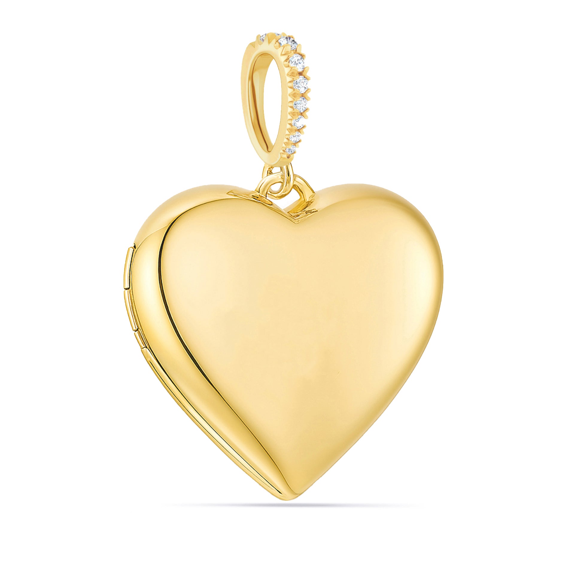 Diamond Heart Locket 14k Solid Gold